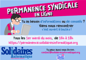 Permanence en ligne Solidaires Informatique