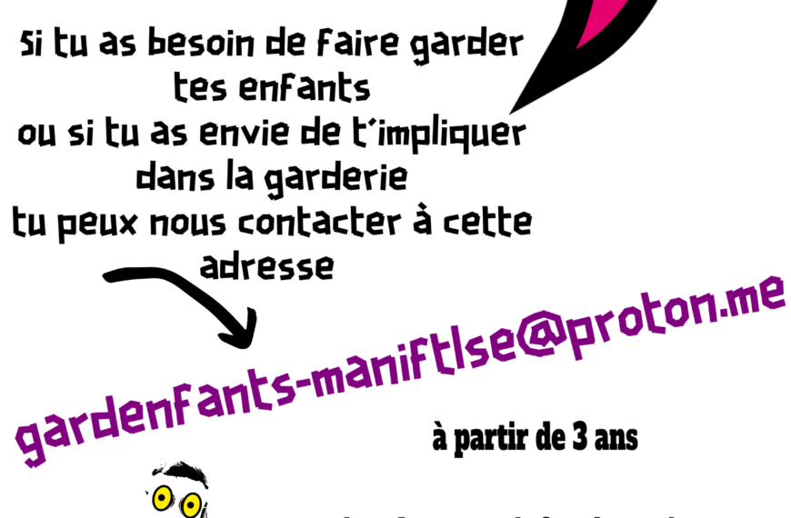 Garderie jours de manif